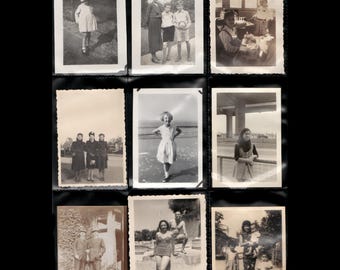 Vintage portrait photos - Men women children couples groups - Pick&choose photograph picture snapshot - L06