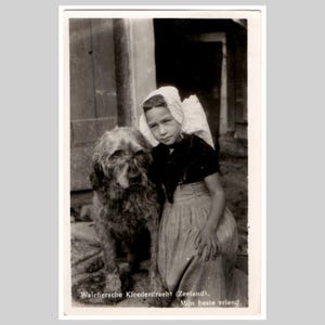 Antique Girl With Dog Picture - Etsy
