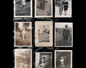 Vintage portrait photos - Men women children couples groups - Pick&choose photograph picture snapshot - L02