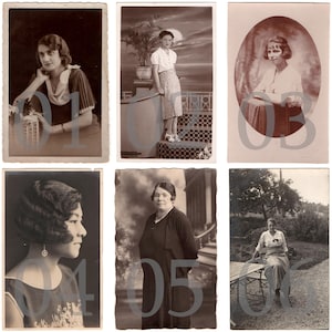 VENDITA - Cartolina fotografica privata d'epoca - Donna, signora, ragazza, moda, glamour, anni '10-'40, Francia, Germania, Asia - Scegli e scegli RPPC Lotto 1