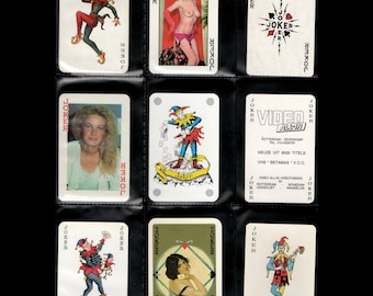 Vintage joker playing card - Single collectible swap card replacement collectors card crafting supply - Pick and choose - Lot 11