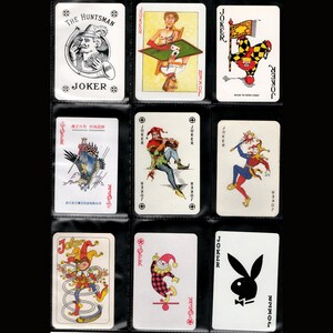 Vintage Joker Spielkarte - Einzelstück Sammelkarten Set zum Basteln, Sammelkarten Set, Sammelkarten Set, Lot 02, Einzelstück