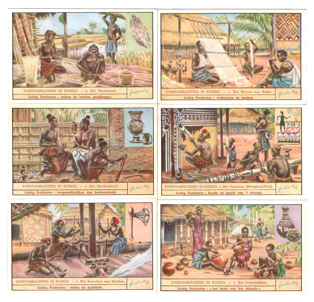 1942 Arts and Crafts of Congo Culture Africa Full Set of 6 Etsy