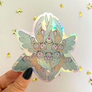 Holographic Biblical Angel Sticker | cute vinyl decal