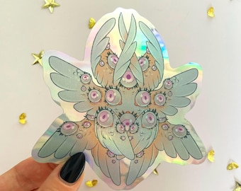 Holographic Biblical Angel Vinyl Sticker | Cute Decal