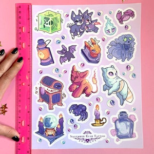 Monsters and Magic Stickerbogen | Vinyl-Aufkleber Abziehbilder