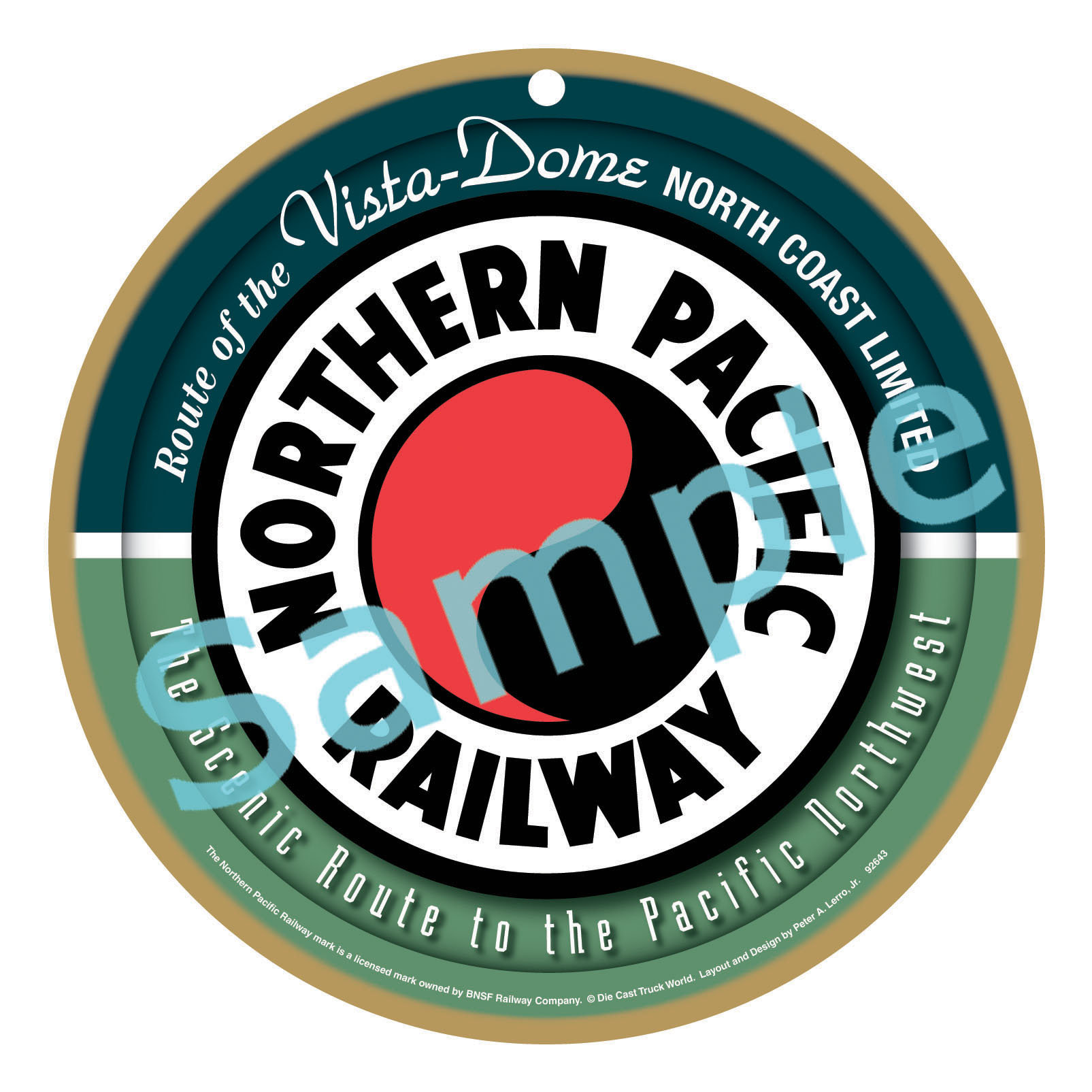 Northern Pacific Railroad Logo Wood Plaque / Sign, image size:1605x1605