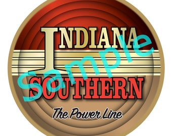 Indiana Southern Railroad Logo Wood Plaque / Sign