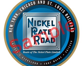 Nickel Plate Railroad Logo Wood Plaque / Sign