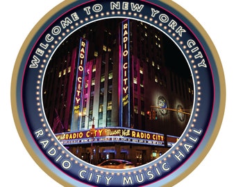 Radio City Music Hall - Welcome To New York City Wood Plaque / Sign