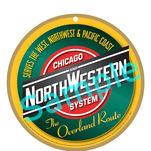 Chicago Northwestern Railroad Logo Wood Plaque / Sign