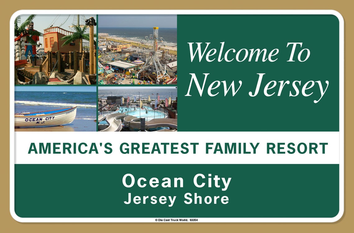 To New Jersey Ocean City Jersey Shore Wood Plaque Etsy