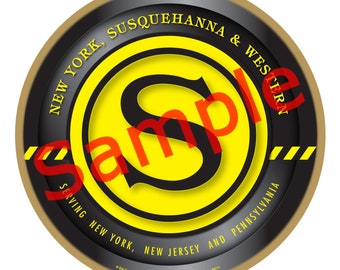 Susquehanna Railroad Logo Wood Plaque / Sign