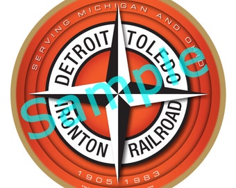 Detroit, Toledo, & Ironton Railroad Wood Plaque / Sign
