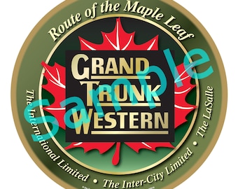 Grand Trunk Western Logo Wood Plaque / Sign