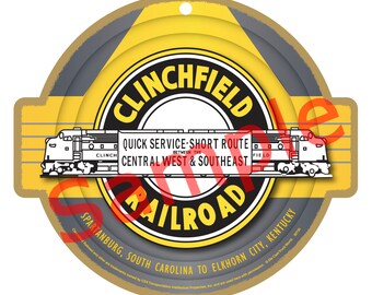 Clinchfield Railroad Logo Wood Plaque / Sign