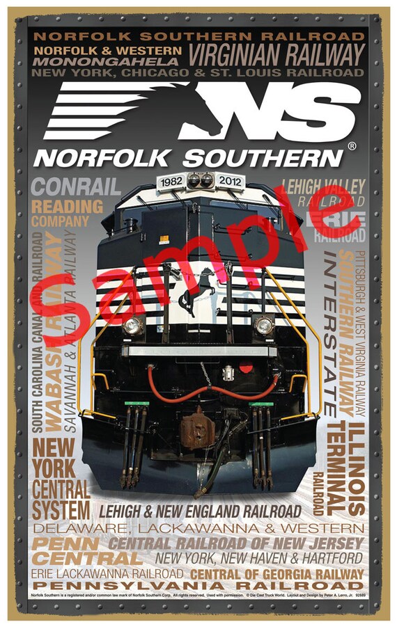 Norfolk Southern Logo Heritage Wood Plaque Sign Etsy