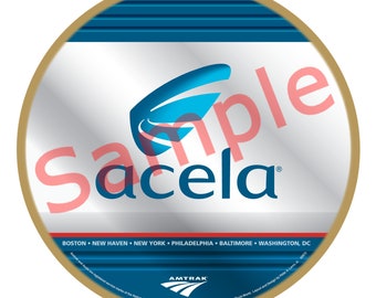 Amtrak Railroad - Acela Logo Wood Plaque / Sign