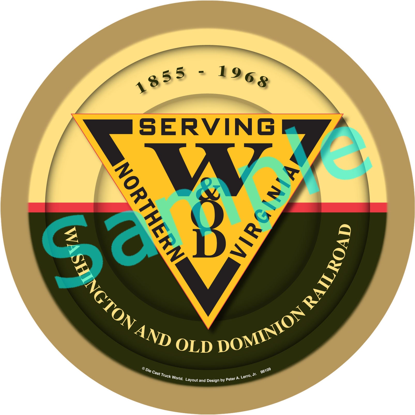 Washington Old Dominion Railroad Logo Wood Plaque / Sign - Etsy UK