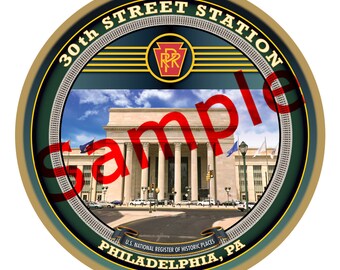 Pennsylvania Railroad Green Logo / 30th Street Station Wood Plaque / Sign