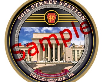 Pennsylvania Railroad Black Logo / 30th Street Station Wood Plaque / Sign