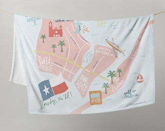 Coperta da lancio del Corpus Christi - Mappa illustrata