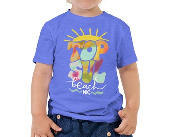 Maglietta TopSUL per bambino, blu, Topsail Beach NC