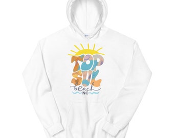 TopSUL White Hoodie - Topsail Beach NC