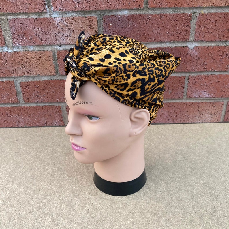 Leopard Print Head Band Animal Print Head Scarf Rockabilly Etsy