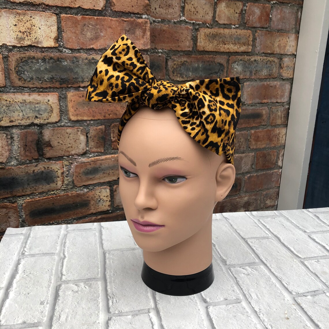 Leopard Print Head Band Animal Print Head Scarf Rockabilly Etsy