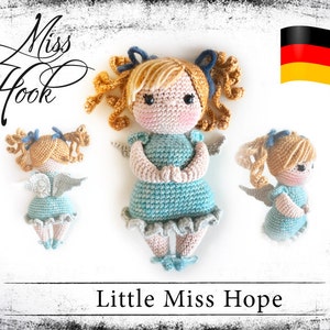 Häkelanleitung Häkelpuppe Miss Hope Engel Schutzengel Puppe Häkeln Anleitung Amigurumi PDF deutsch image 1