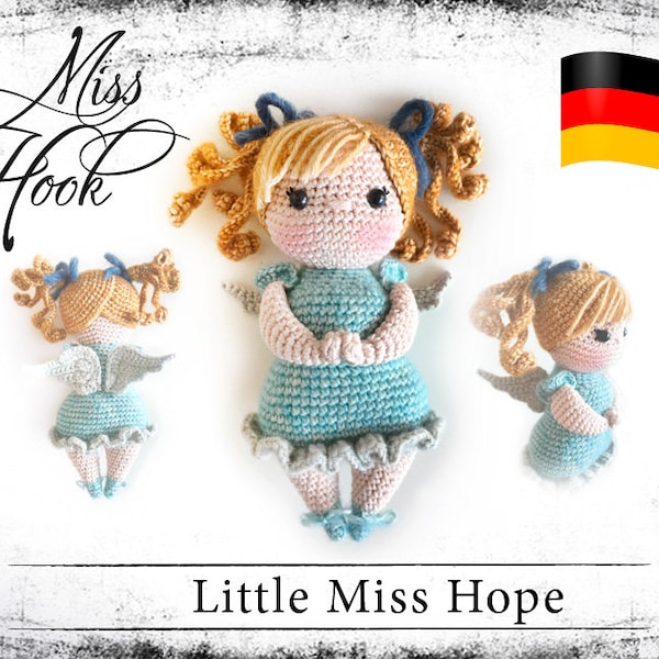 Häkelanleitung Häkelpuppe „Miss Hope“ Engel Schutzengel Puppe Häkeln Anleitung Amigurumi PDF (deutsch)