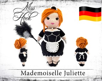 Häkelanleitung Häkelpuppe Zimmermädchen Hausmädchen Puppe Häkeln Anleitung Amigurumi eBook (deutsch) PDF