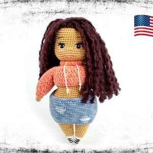 Crochet doll pattern cool hip hop dancer breakdance amigurumi eBook english language Curvy Girls PDF instructions image 4