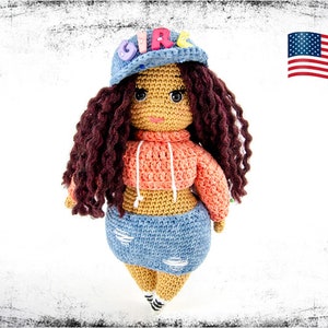 Crochet doll pattern cool hip hop dancer breakdance amigurumi eBook english language Curvy Girls PDF instructions image 2