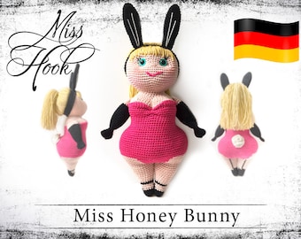 Häkelanleitung Häkelpuppe „Honey Bunny“ sexy Hase Puppe Häkeln Anleitung Amigurumi eBook PDF (deutsch)