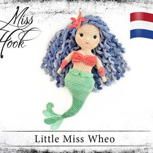 Haakpatroon voor de pop Little Miss Wheo zeemeermin eBook PDF dutch image 1