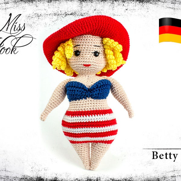 Häkelanleitung Puppe Häkelpuppe Bikini Beach Girl Amigurumi Anleitung Häkeln PDF (deutsch) Curvy Girls