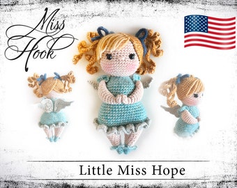 Crochet doll pattern guardian angel „Hope“ amigurumi eBook (english) PDF instructions