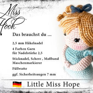 Häkelanleitung Häkelpuppe Miss Hope Engel Schutzengel Puppe Häkeln Anleitung Amigurumi PDF deutsch image 4