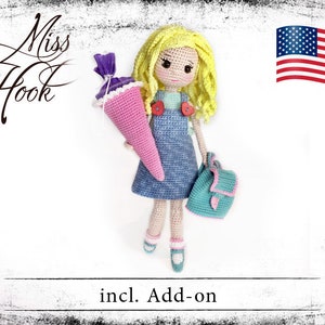 Crochet doll pattern schooltime schoolgirl high school amigurumi eBook english PDF instructions image 2