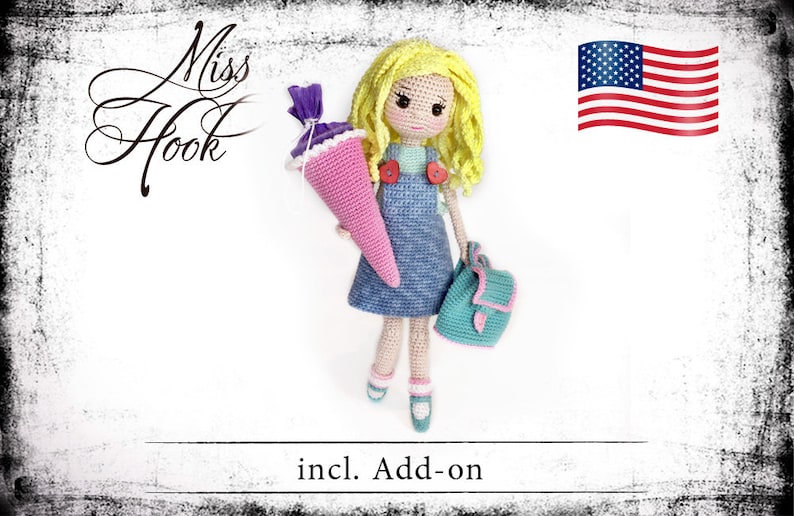 Crochet doll pattern schooltime schoolgirl high school amigurumi eBook english PDF instructions image 2