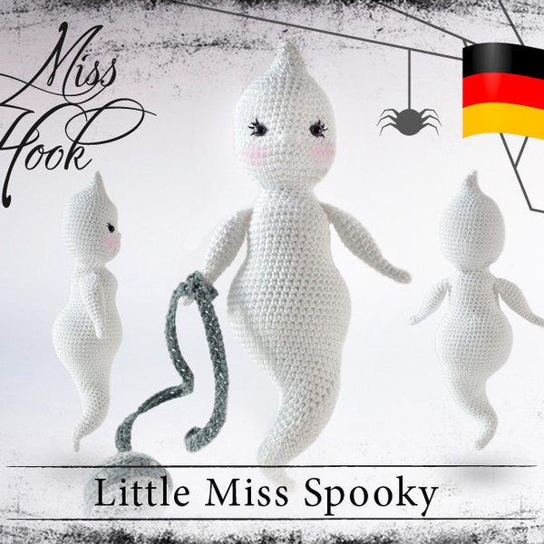 Häkelanleitung Häkelpuppe „Miss Spooky“ Gespenst Geist Puppe Häkeln Anleitung Halloween Amigurumi PDF (deutsch)