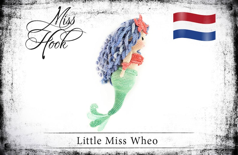 Haakpatroon voor de pop Little Miss Wheo zeemeermin eBook PDF dutch image 2