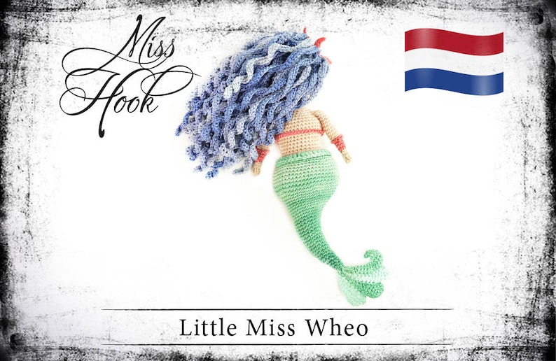 Haakpatroon voor de pop Little Miss Wheo zeemeermin eBook PDF dutch image 3