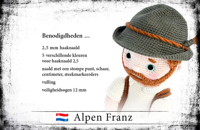 Haakpatroon voor de pop Alpen Franz eBook PDF dutch image 4