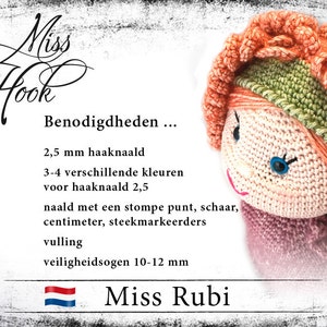 Haakpatroon voor de pop Miss Rubi eBook PDF dutch image 4