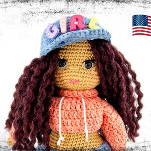 Crochet doll pattern cool hip hop dancer breakdance amigurumi eBook english language Curvy Girls PDF instructions image 3