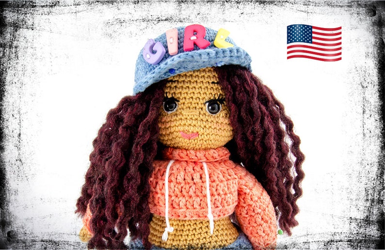 Crochet doll pattern cool hip hop dancer breakdance amigurumi eBook english language Curvy Girls PDF instructions image 3