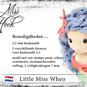 Haakpatroon voor de pop Little Miss Wheo zeemeermin eBook PDF dutch image 4